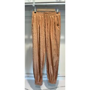 Glam Women's Pants Animal Print Shimmer Leopard Jogger Size Medium‎